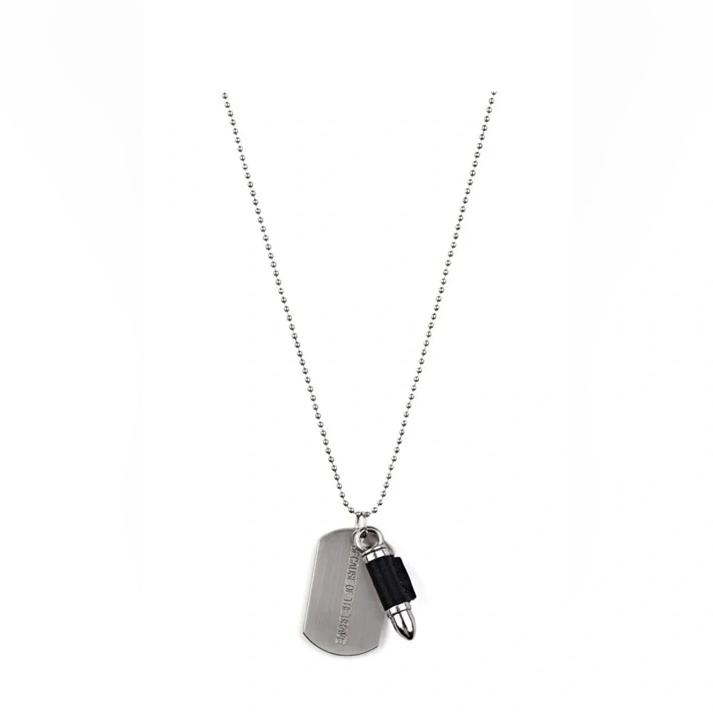 Proud Patriot Black Bullet Dog Tag Chain